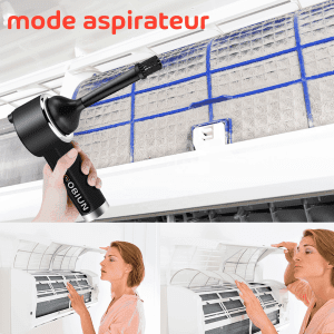 Mini Aspirateur et Souffleur oBiun Mode aspirateur nettoyage climatiseur